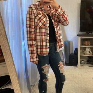Brand new plaid button down